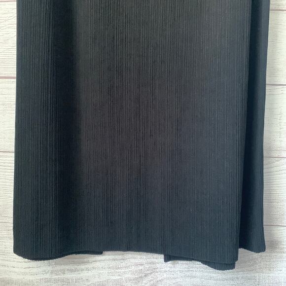 Vintage Alex Evenings Black Ribbed Maxi Dress Sleeveless Cocktail Gown Size 12 - Picture 13 of 16